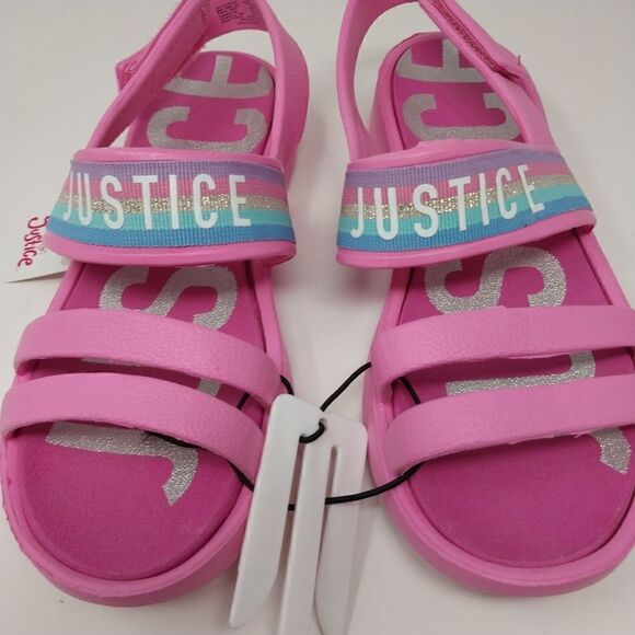 Justice SANDAL. Girls size 4. NWT. BEAUTIFUL PINK. - Picture 9 of 11